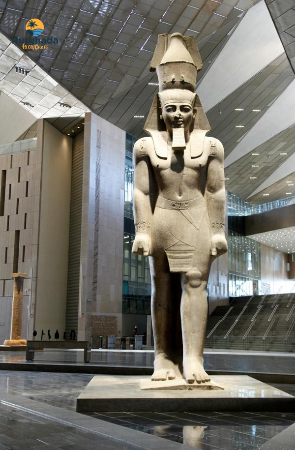 Grand Egyptian Museum Interior and Ramses II Statue