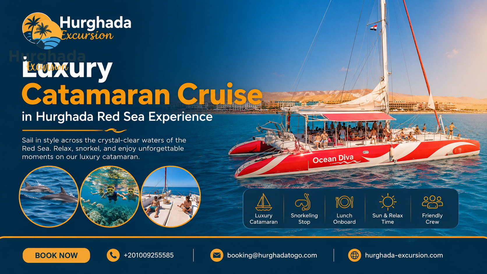 Luxury Catamaran Cruise in Hurghada Red Sea Experience