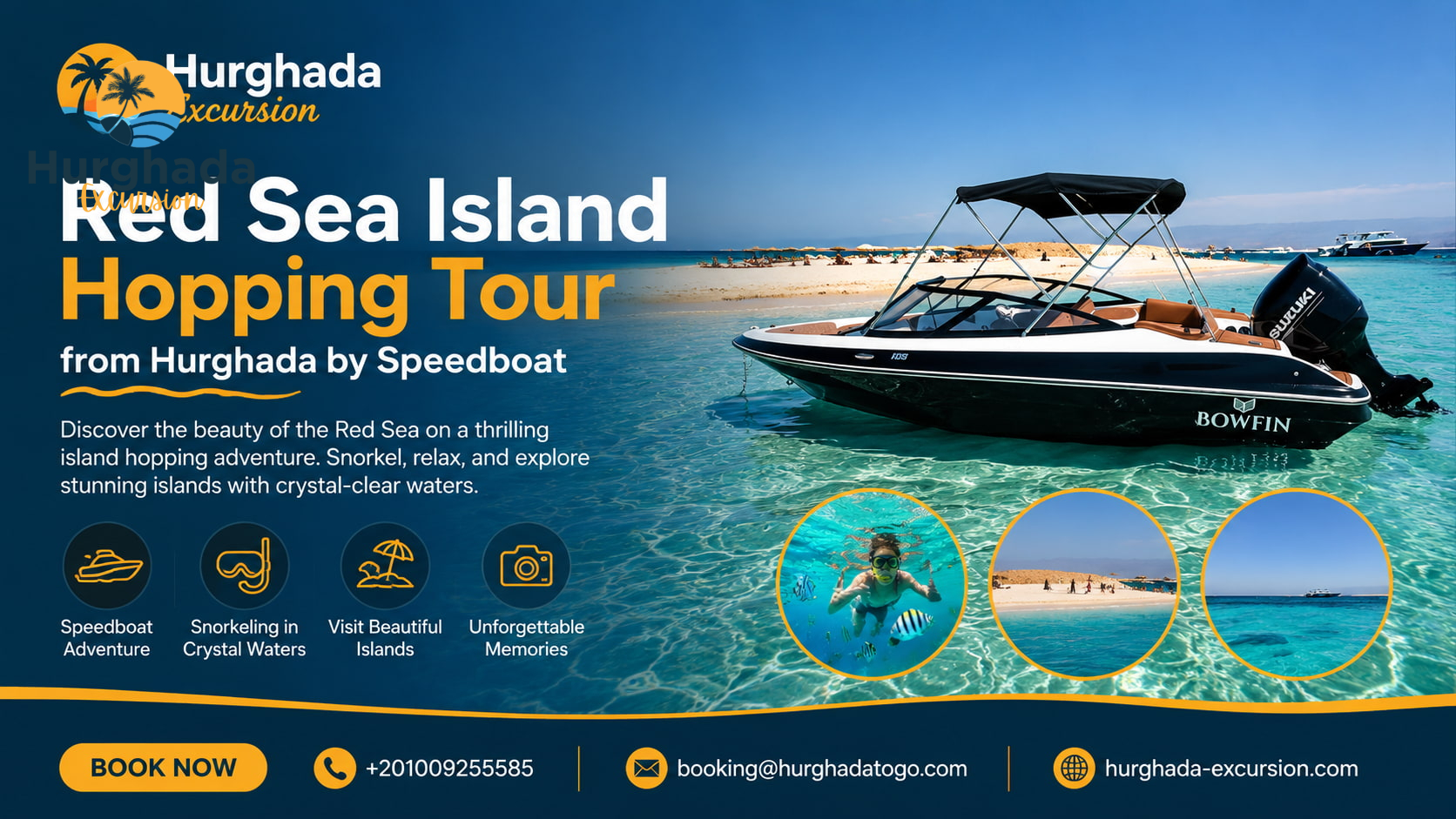 Red Sea Island Hopping Tour from Hurghada by Speedboat
